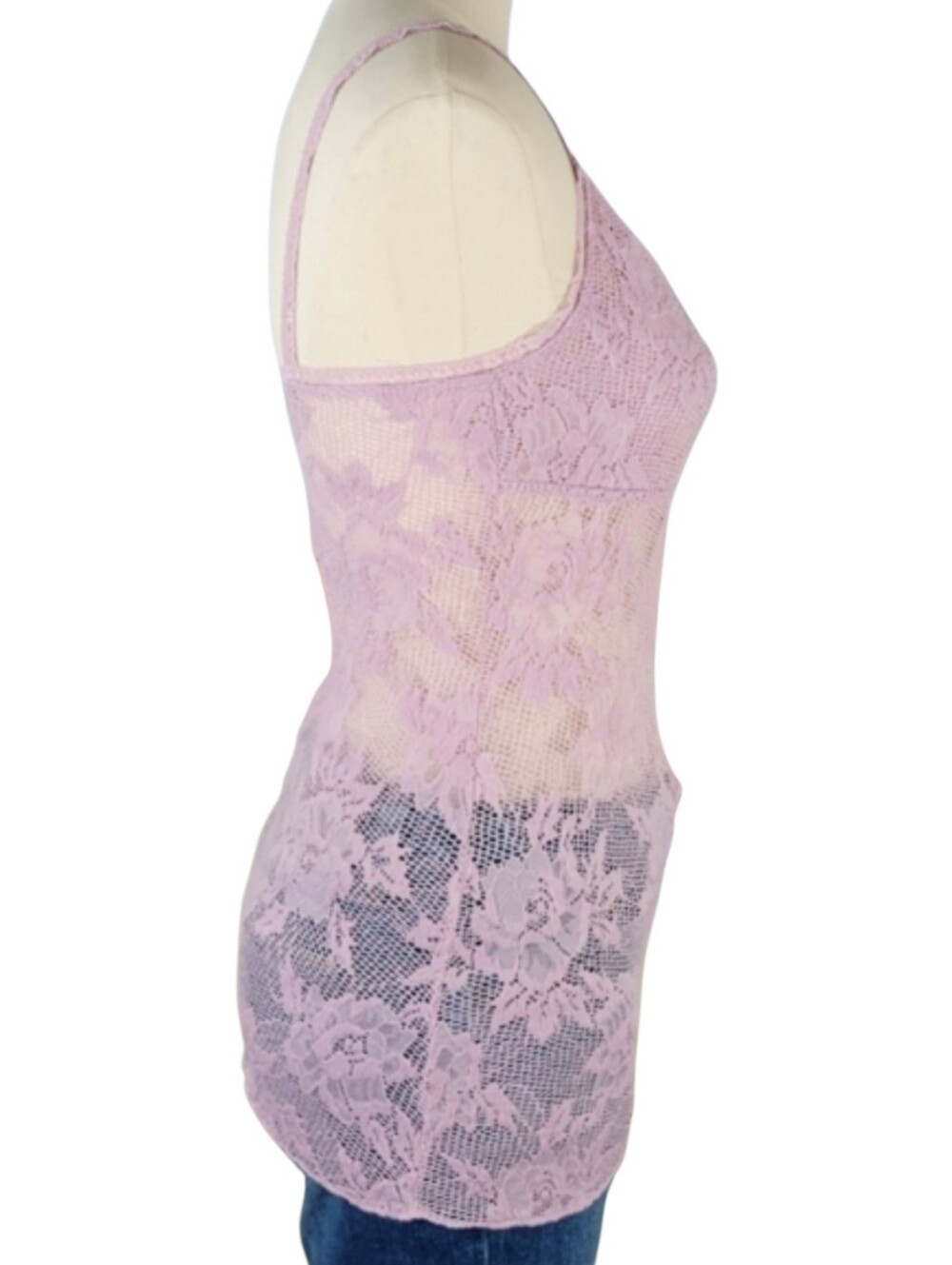 NWT Lace Cami Bundle •Jeans By Buffalo Burgundy + Pink Lace Tanks Womens Medium - Picture 9 of 14